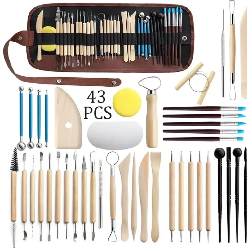 Набір інструментів для скульптури та ліплення, художні стеки 43 шт. Набір інструментів для скульптури та ліплення, художні стеки 43 шт.