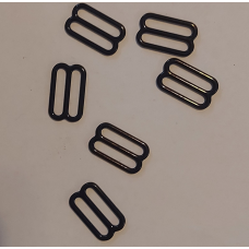 Регулятор для бретелей бюстгальтера 18 мм чорного кольору 10 шт.