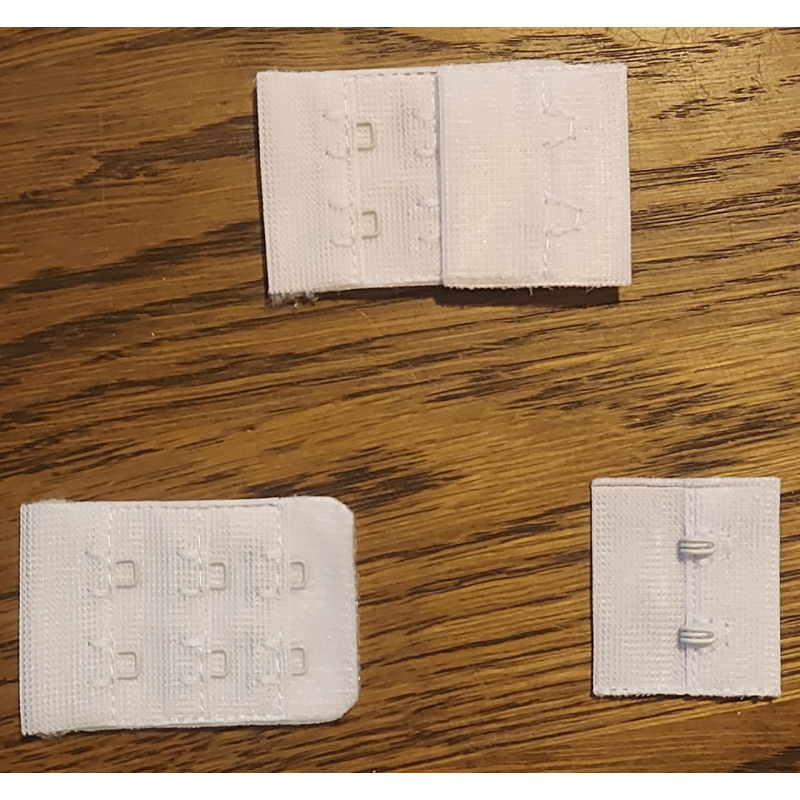 Подовжувач застібка для білизни біла на 2 гачки