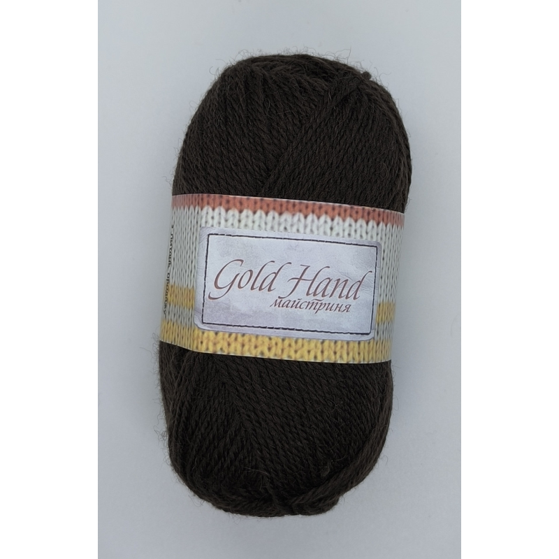 Пряжа шерсть коричнева