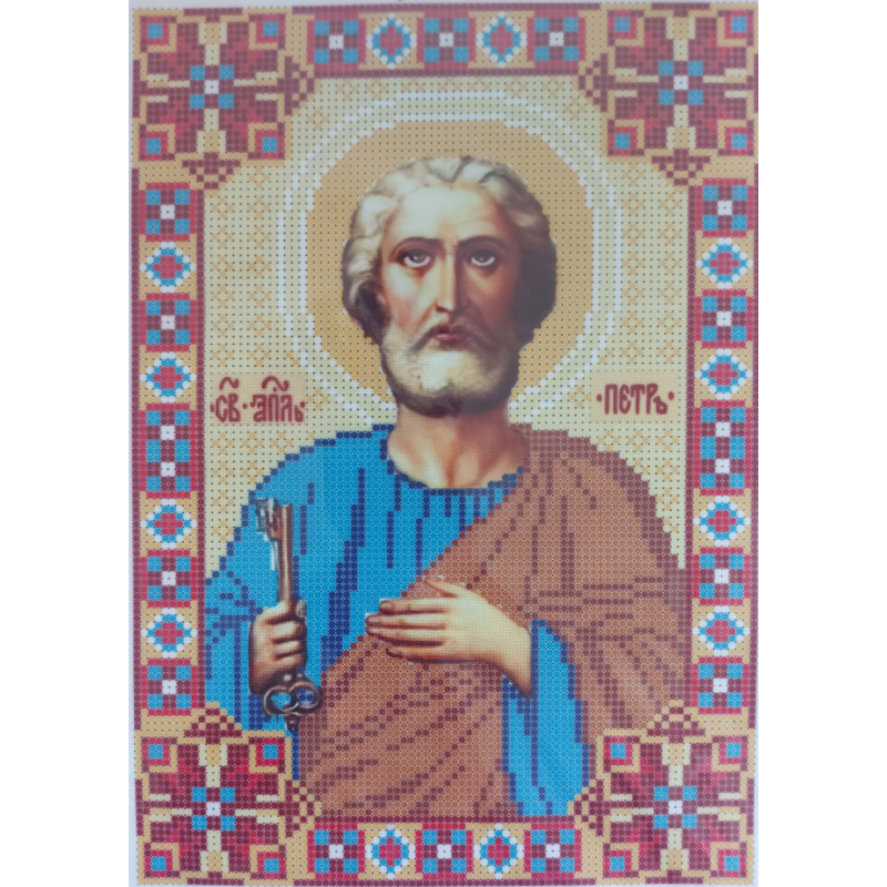 Схема для вишивання бісером ікони. Святий Петро Схема для вишивання бісером ікони. Святий Петро