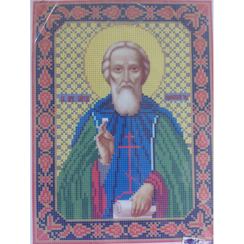 Схема для вишивання бісером ікони. Святова Сергій