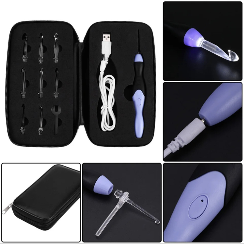 Набір гачків для в“язання з підсвіткою. Набір гачків для в“язання з підсвіткою.