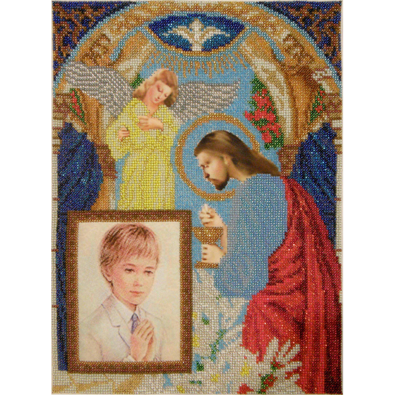 Схема для вишивання бісером ікони. Перше пречастя (хлопчик).