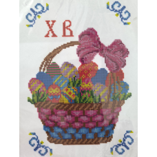 Схема для вишивання бісером. Великодня серветка.