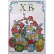 Схема для вишивання бісером. Великодня серветка.