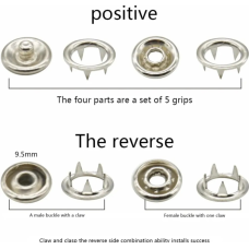 Кнопки сріблясті 9,5 мм
