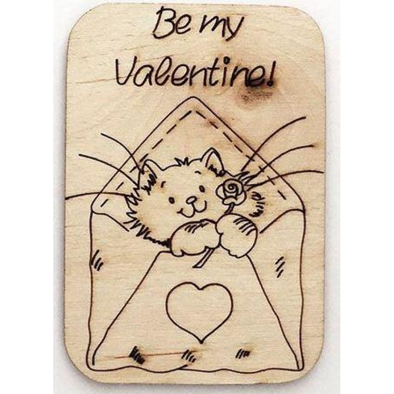 Розмальовка на фанері, Магніт на холодильник LOVE #17