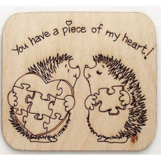 Розмальовка на фанері, Магніт на холодильник LOVE #4