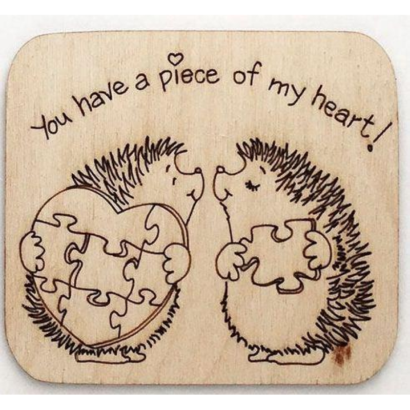 Розмальовка на фанері, Магніт на холодильник LOVE #4