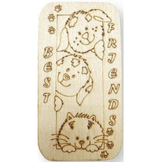 Розмальовка на фанері, Магніт на холодильник LOVE #22