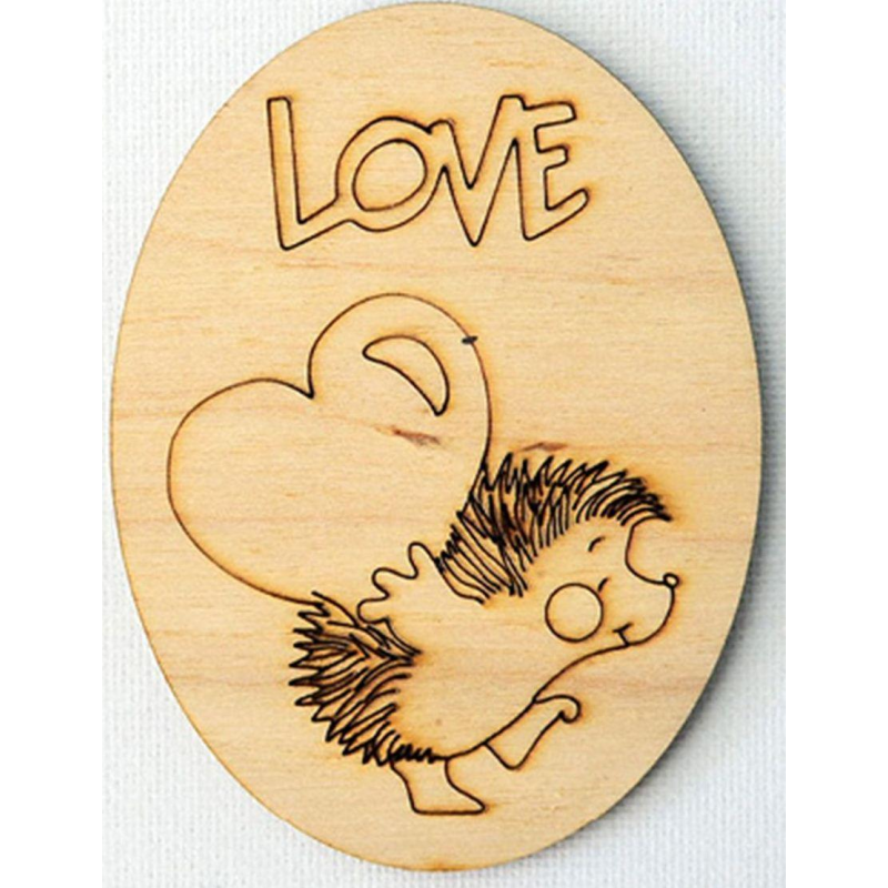 Розмальовка на фанері, Магніт на холодильник LOVE #1