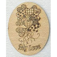 Розмальовка на фанері, Магніт на холодильник 1