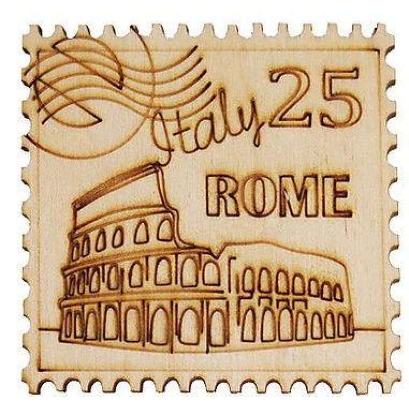 Розмальовка на фанері, Магніт на холодильник Марка Рим 2