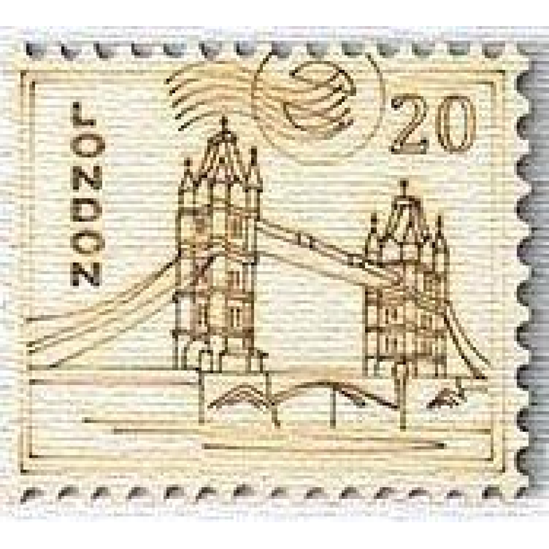 Розмальовка на фанері, Магніт на холодильник Марка 4