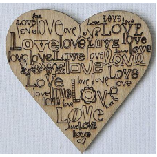Розмальовка на фанері, Магніт на холодильник LOVE #25