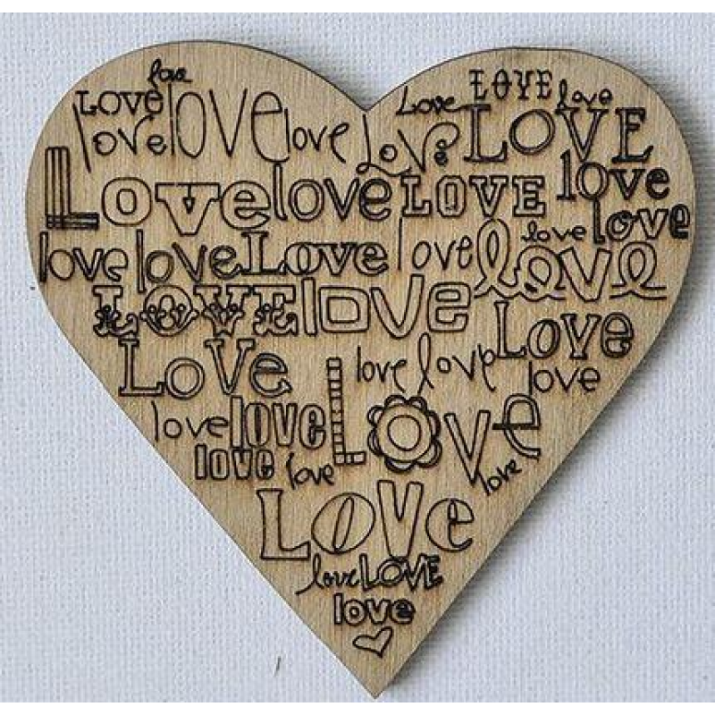 Розмальовка на фанері, Магніт на холодильник LOVE #25