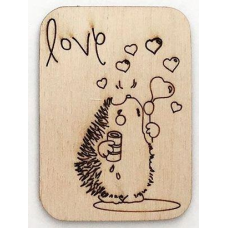 Розмальовка на фанері, Магніт на холодильник LOVE #19