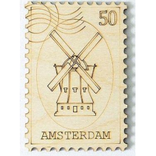 Розмальовка на фанері, Магніт на холодильник Марка Амстердам