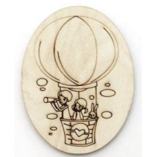 Раскраска на фанере,  Магнит на холодильник Романтична історія №13