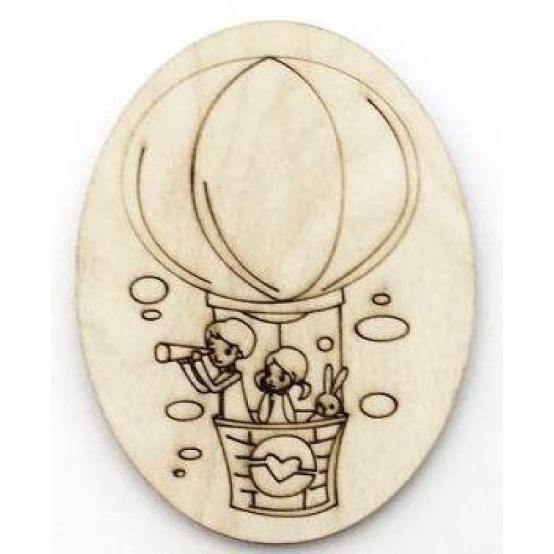 Раскраска на фанере,  Магнит на холодильник Романтична історія №13