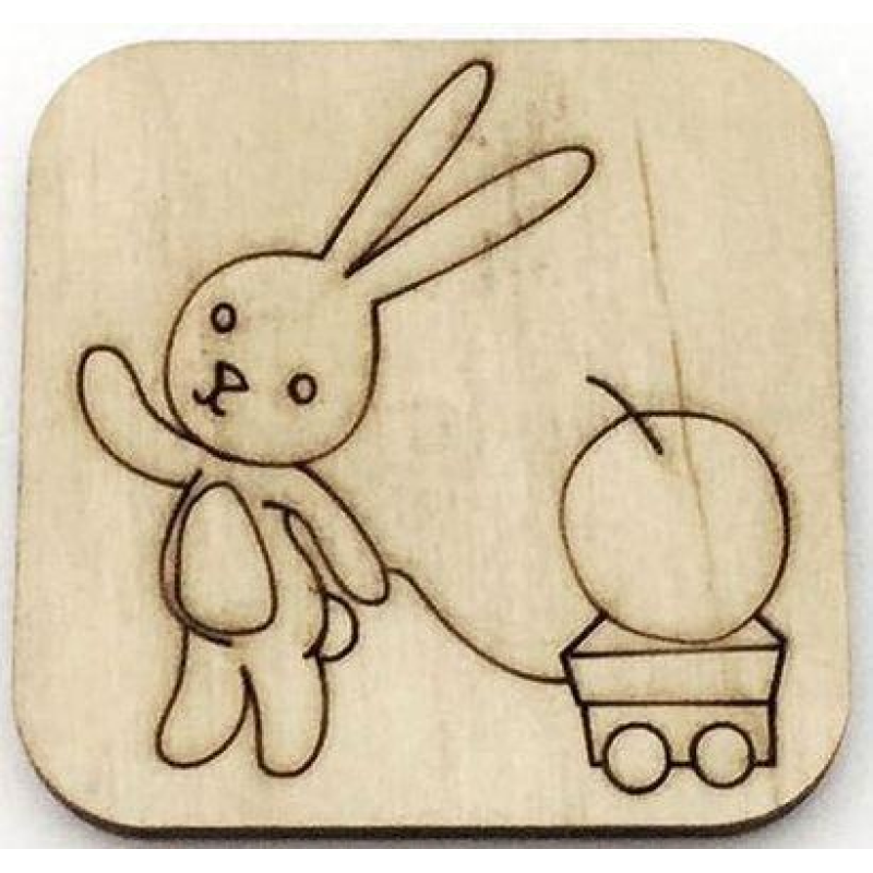 Раскраска на фанере,  Магнит на холодильник Романтична історія №18