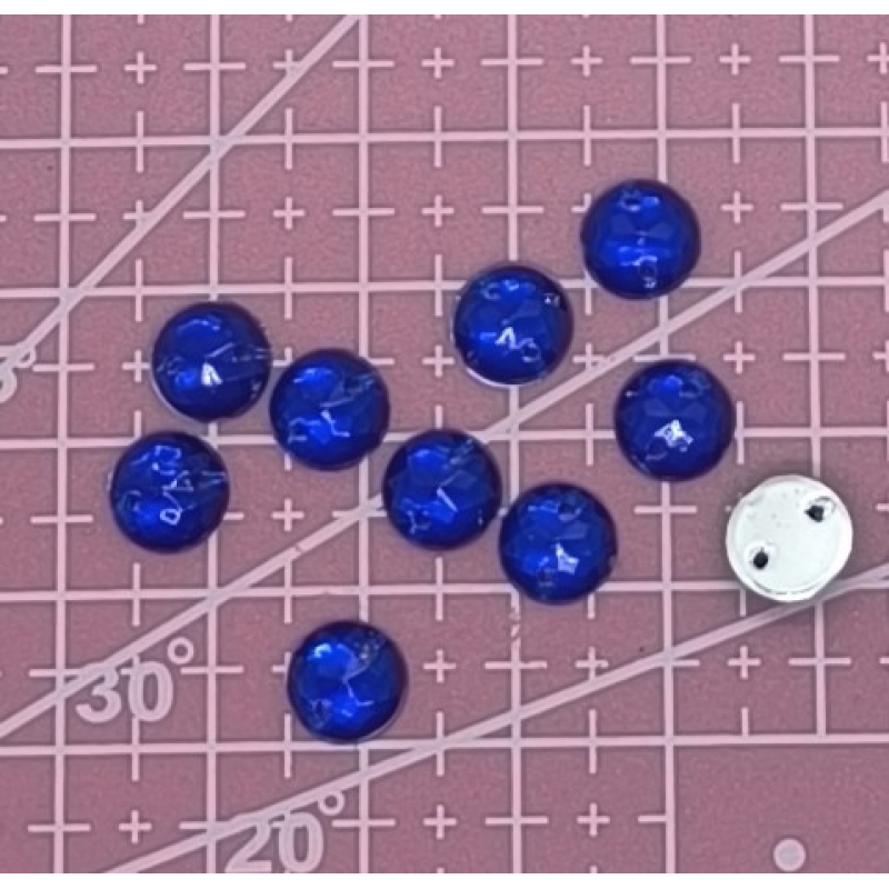 Стрази пришивні стрази 8 мм сині Стрази пришивні стрази 8 мм сині