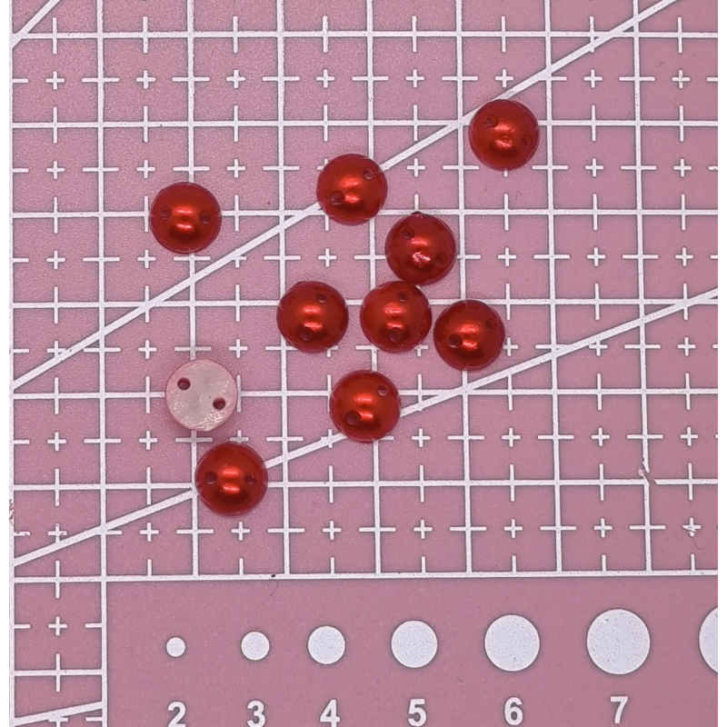 Полусусині пришивні 8 мм Червоні Полусусині пришивні 8 мм Червоні