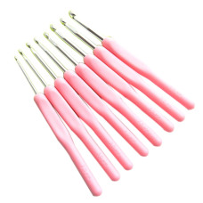 Набір гачків для в“язання рожеві 8 шт.