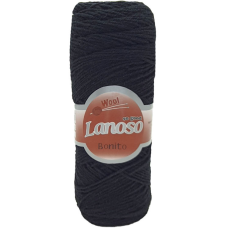 Пряжа Lanoso Bonito Колір: чорний. Пряжа напіввовна
