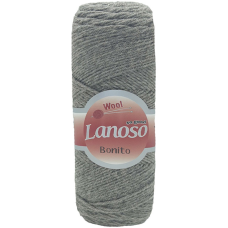 Пряжа Lanoso Bonito Колір: сірий. Пряжа напіввовна