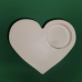 Підсвічник гіпсовий без покриття, Серце