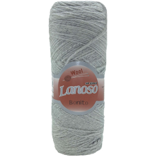 Пряжа Lanoso Bonito Колір: світло-сірий. Пряжа напіввовна