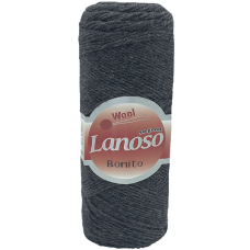 Пряжа Lanoso Bonito Колір: темно-сірий. Пряжа напіввовна