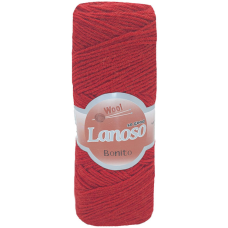 Пряжа Lanoso Bonito Колір: червоний. Пряжа напіввовна