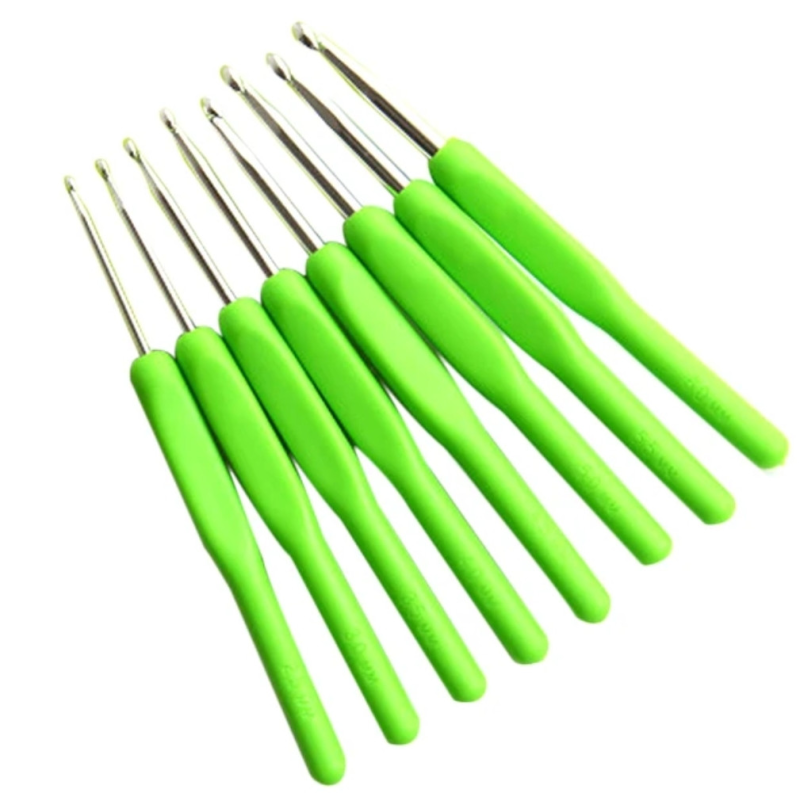 Набір гачків для в“язання салатовий 8 шт.