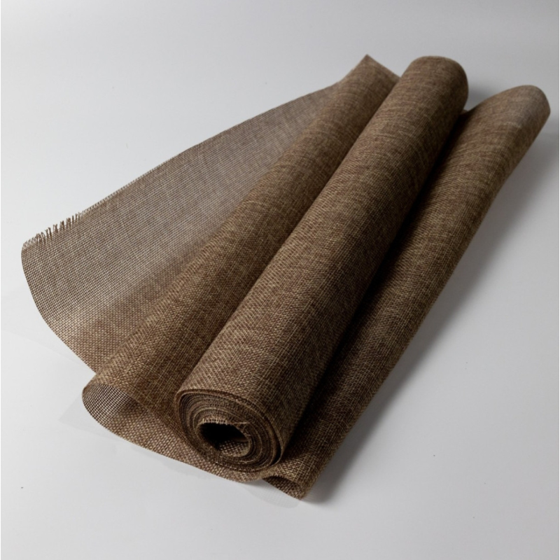 Декоративна мішковина в рулоні. Колір: коричневий.