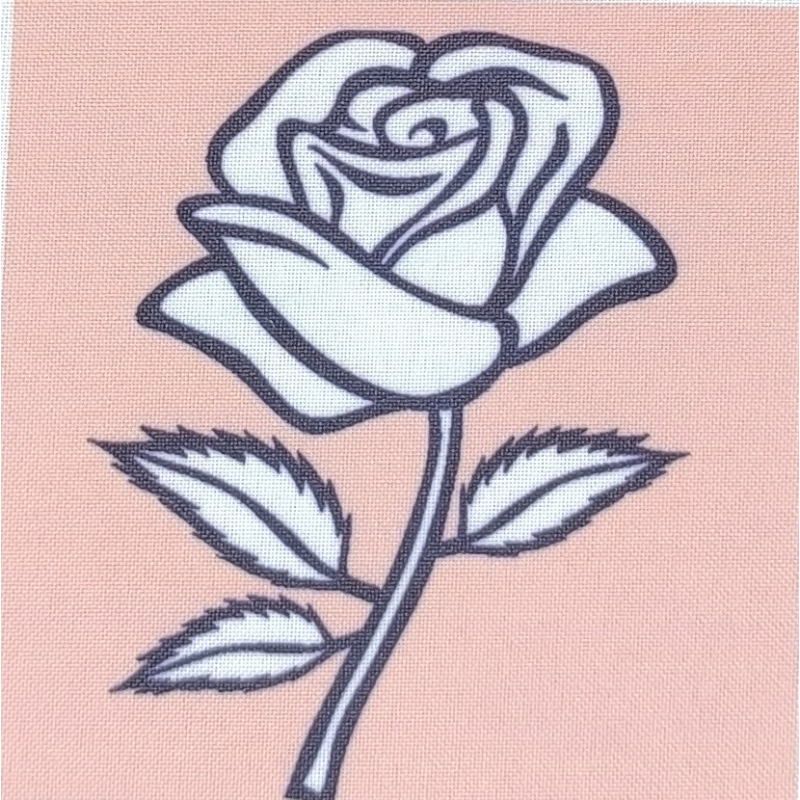 Схема для вишивання нитками, гладдю. Розочка Схема для вишивання нитками, гладдю. Розочка