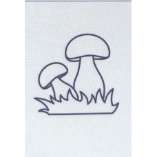 Схема для вишивання нитками, гладдю. Грибочок