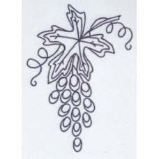 Схема для вишивання нитками, гладдю. Виноград