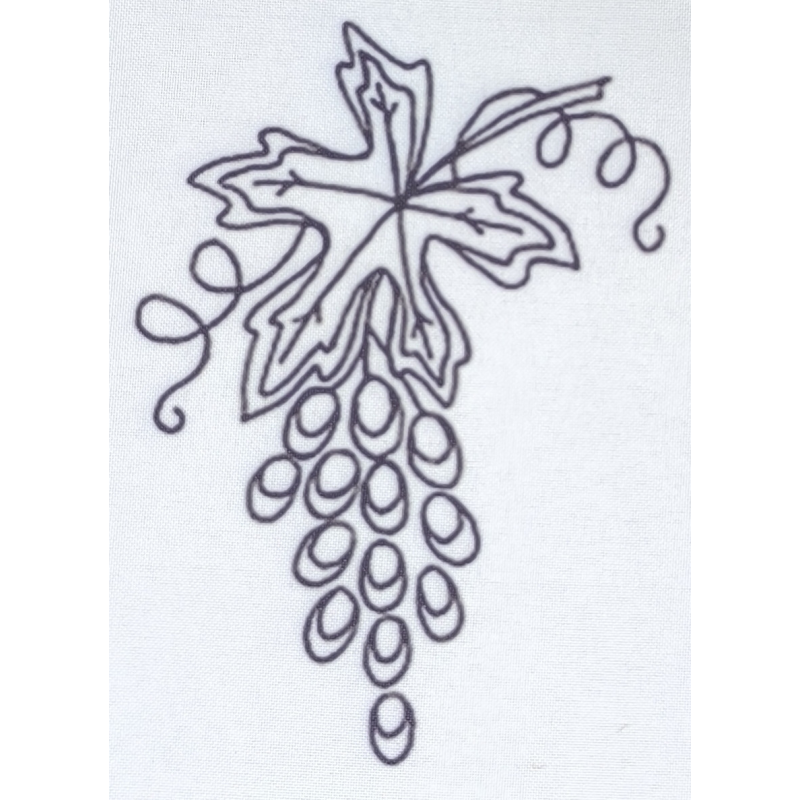 Схема для вишивання нитками, гладдю. Виноград Схема для вишивання нитками, гладдю. Виноград