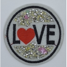 Аплікація для одягу. Love со стразами.