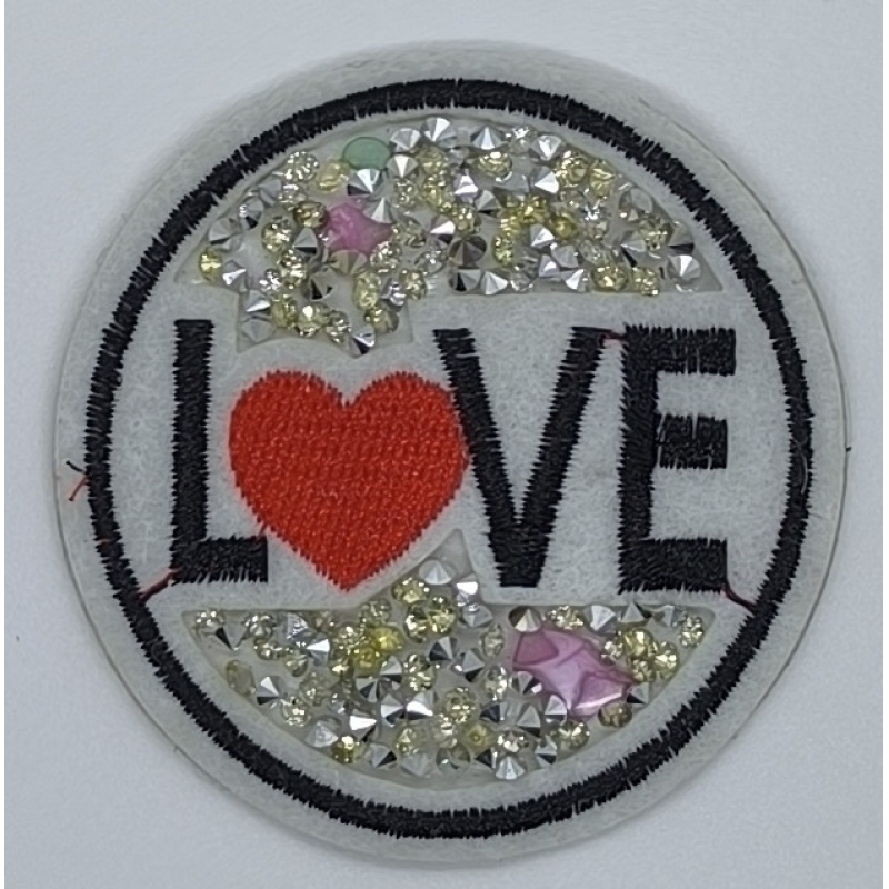 Аплікація для одягу. Love со стразами.