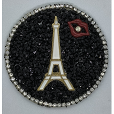 Аплікація для одягу. Ейфелева вежа зі стразами. 1