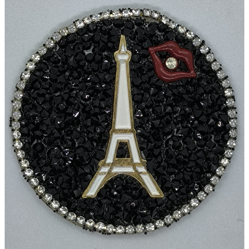 Аплікація для одягу. Ейфелева вежа зі стразами. 1