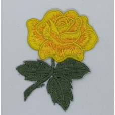 Аплікація для одягу. Жовта троянда