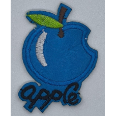 Аплікація для одягу. Apple-блакитна