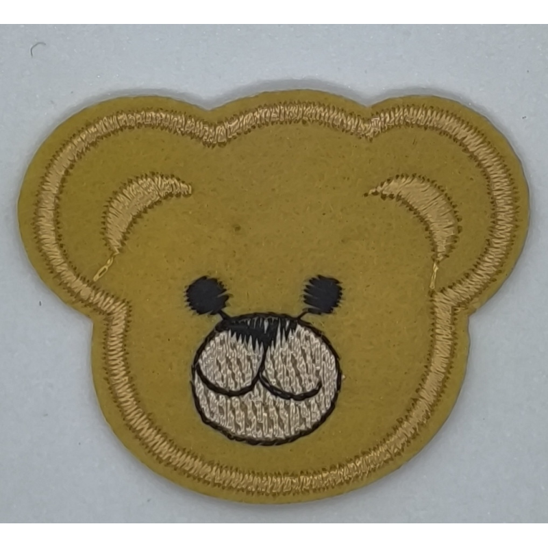 Аплікація для одягу. Ведмедик, бежевий