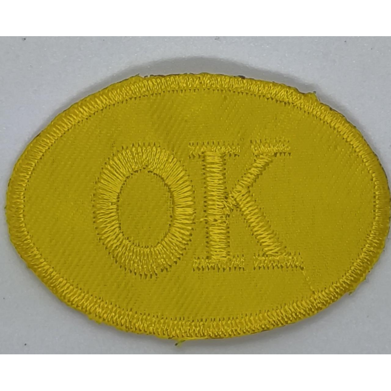 Аплікація для одягу. Ok, жовта