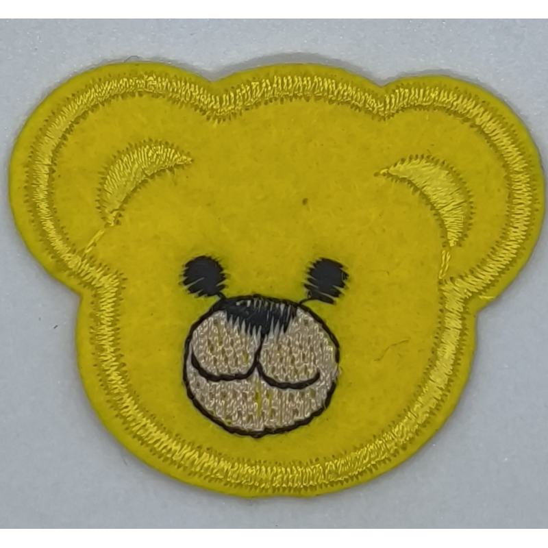 Аплікація для одягу. Ведмедик, жовтий